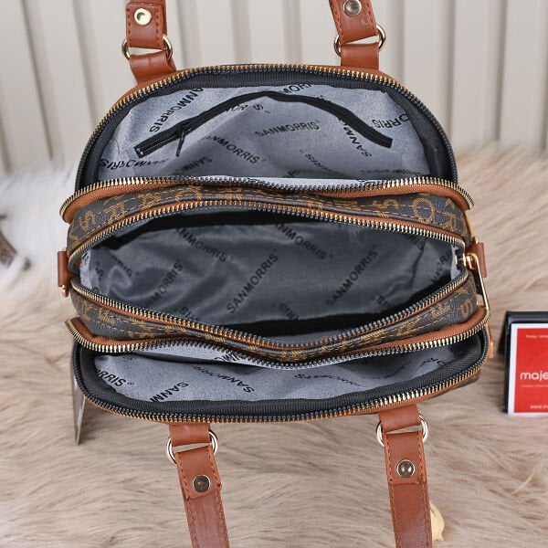 Sanmorris Günlük Üç Gözlü Kahverengi Çanta