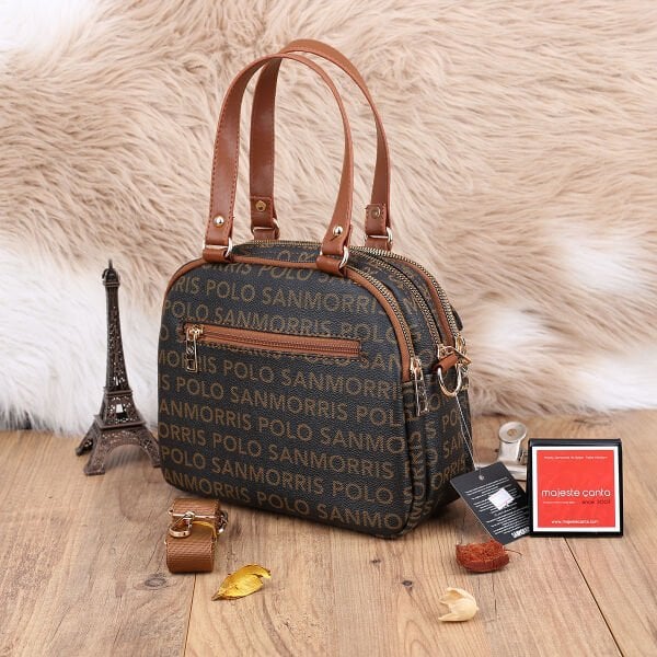 Sanmorris Günlük Üç Gözlü Kahverengi Çanta
