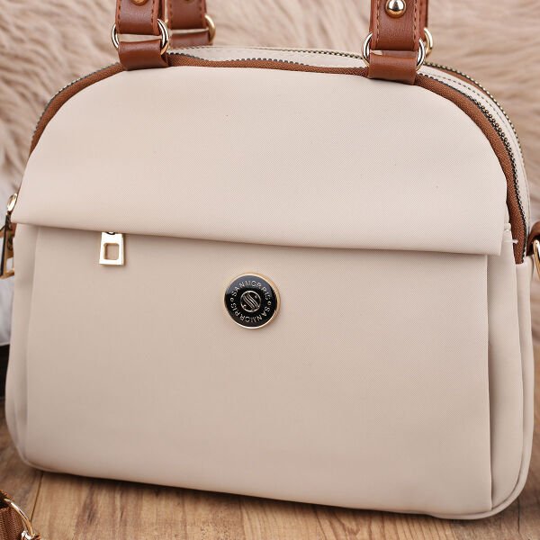 Sanmorris Günlük Üç Gözlü Bej Taba Çanta