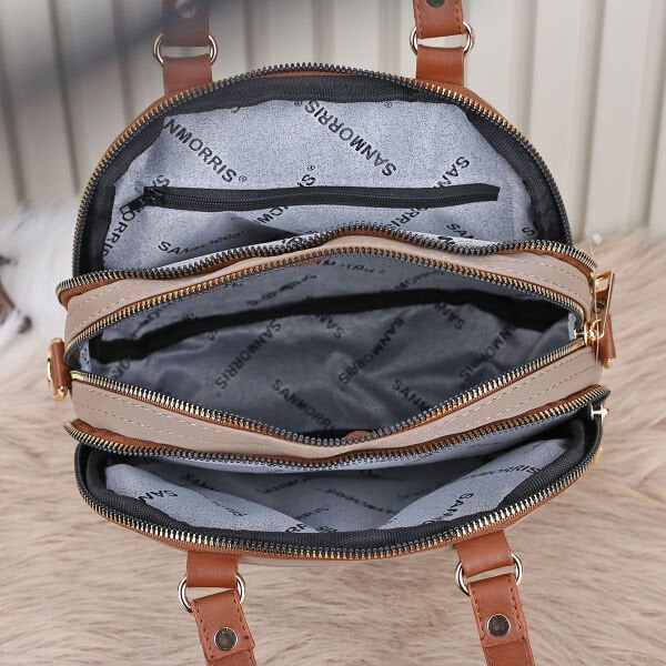 Sanmorris Günlük Üç Gözlü Vizon Taba Çanta