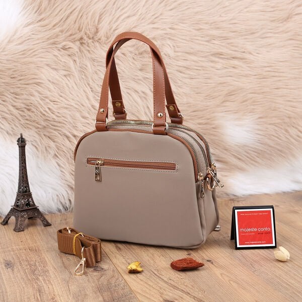 Sanmorris Günlük Üç Gözlü Vizon Taba Çanta