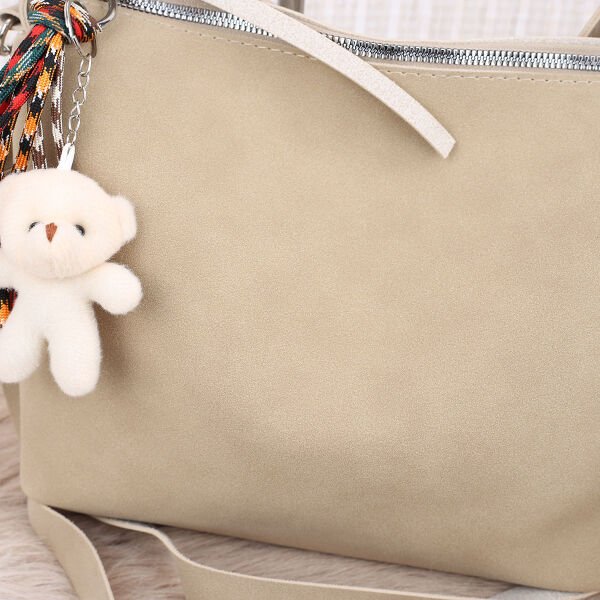 Yeni Sezon Bej Nubuk Salaş Çanta