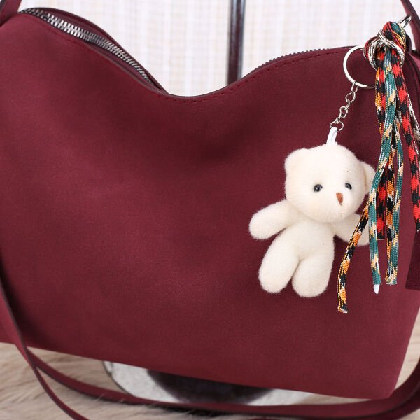 Yeni Sezon Bordo Nubuk Salaş Çanta