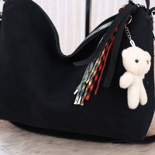 Yeni Sezon Siyah Nubuk Salaş Çanta