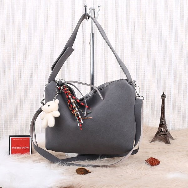 Yeni Sezon Gri Nubuk Salaş Çanta