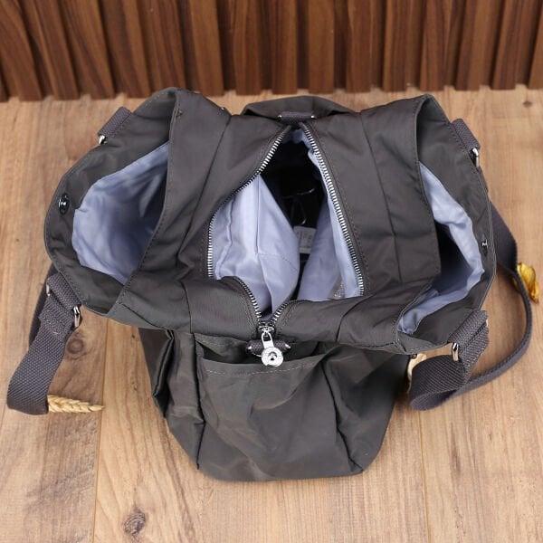 Sanmorris Yeni Sezon 3 Gözlü Koyu Gri Kipling Çanta