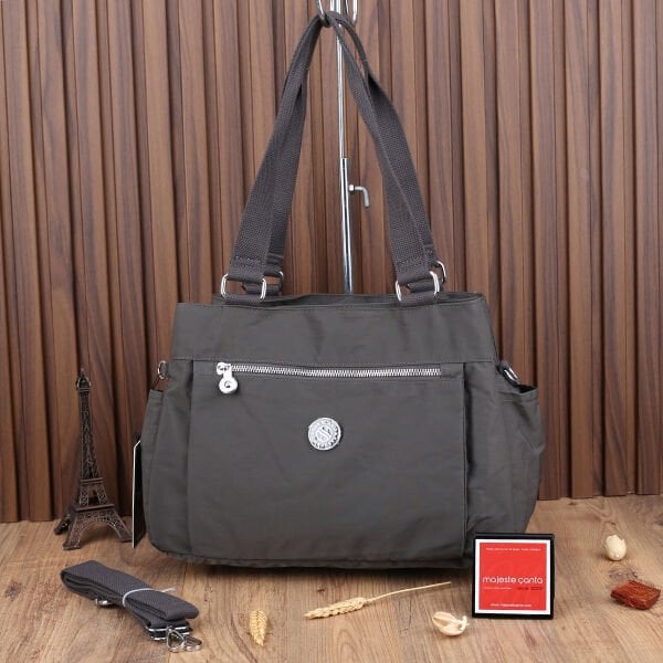 Sanmorris Yeni Sezon 3 Gözlü Koyu Gri Kipling Çanta