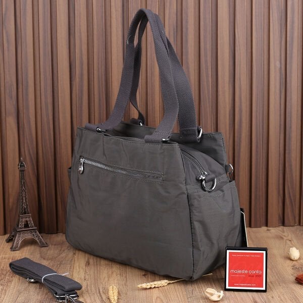 Sanmorris Yeni Sezon 3 Gözlü Koyu Gri Kipling Çanta