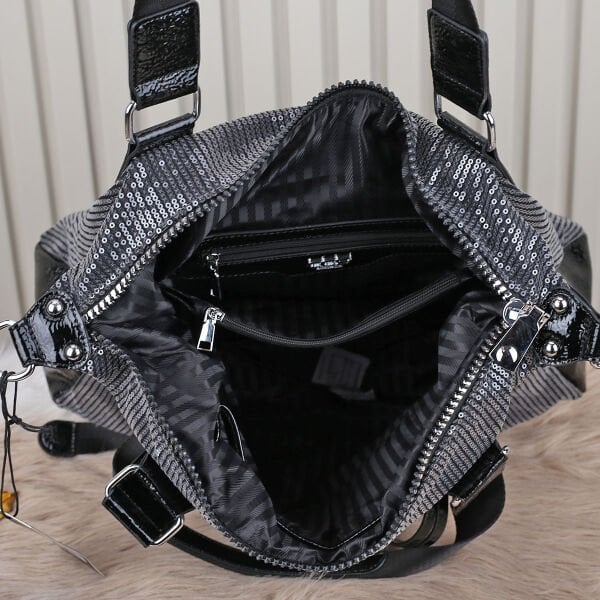 Ççs London Büyük Boy Payetli Kadın Omuz Çantası