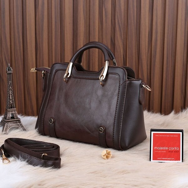 Motto Kahverengi Elde Tutmalı Kadın Çanta