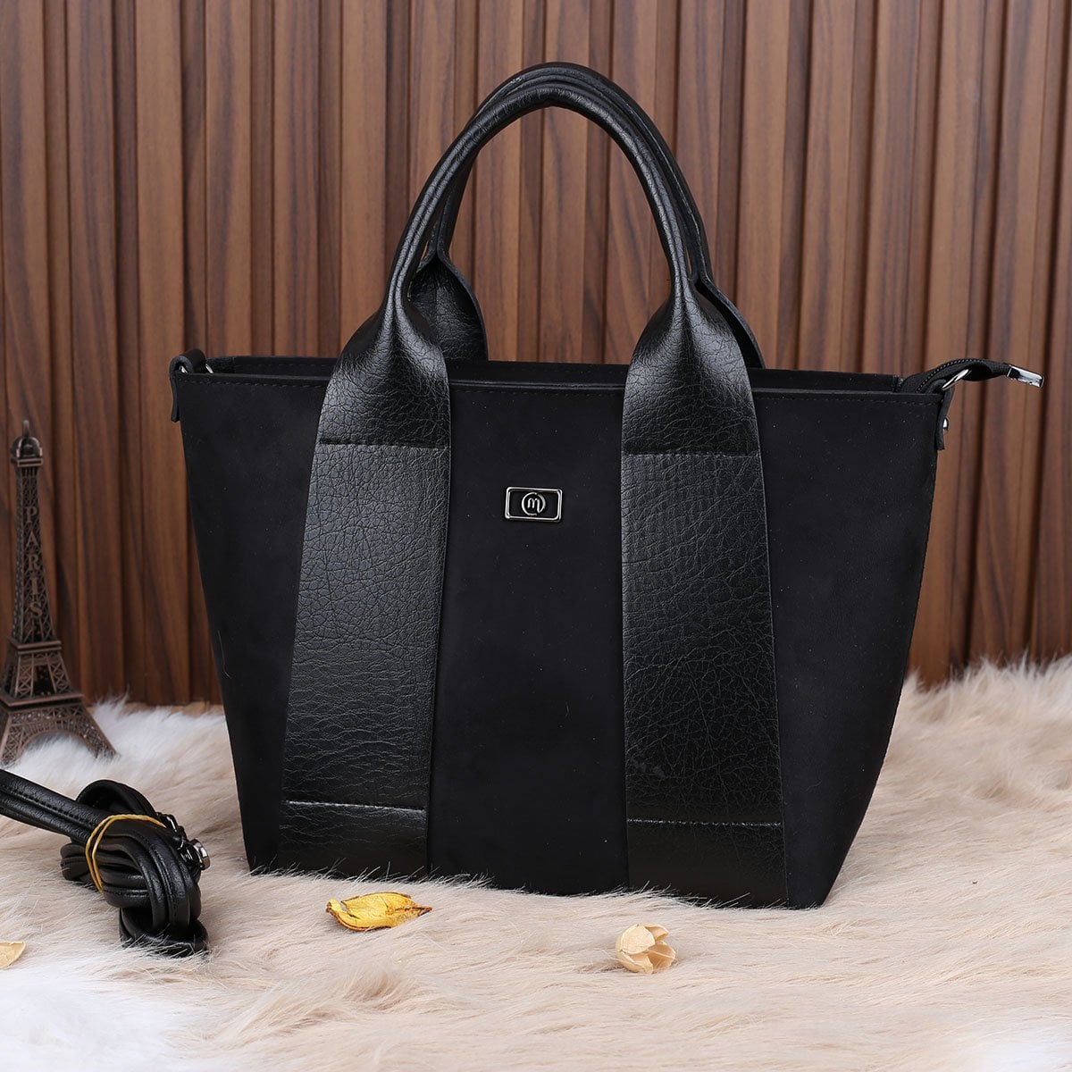 Siyah Nubuk Kadın Çanta