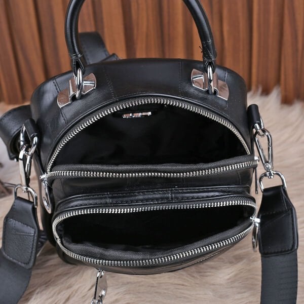 Ççs london küçük boy Siyah  Hem Sırt Çantası Hem Yandan Asmalı Çanta