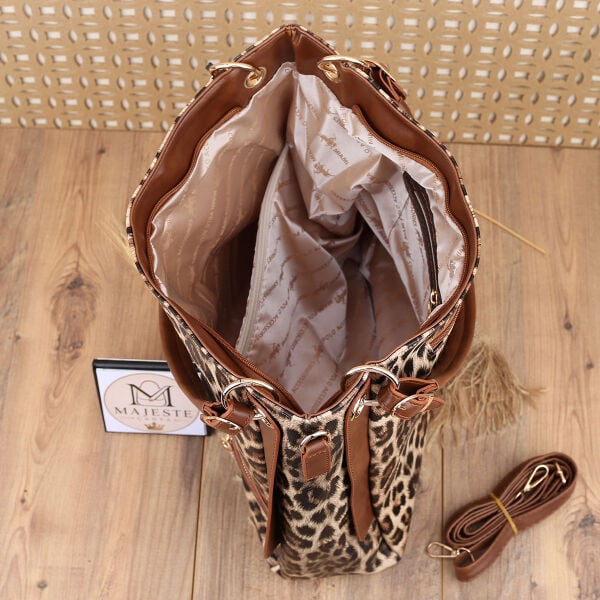 Miami Polo Leopar Desenli Çanta