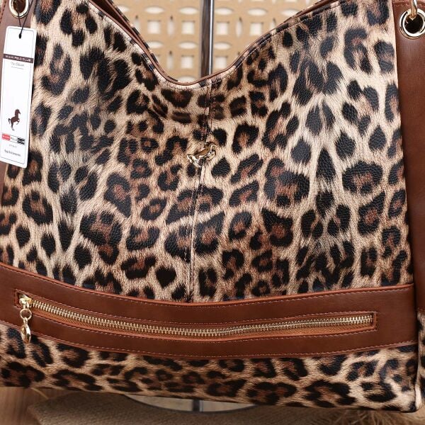 Miami Polo Leopar Desenli Çanta