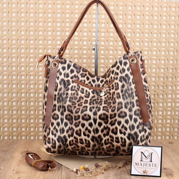 Miami Polo Leopar Desenli Çanta