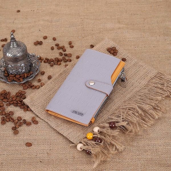 Just Polo Gri Kadın Cüzdan