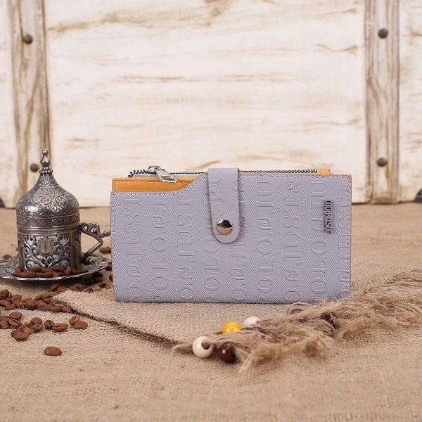 Just Polo Gri Kadın Cüzdan