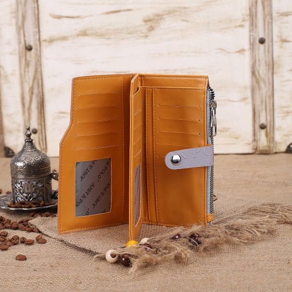 Just Polo Gri Kadın Cüzdan