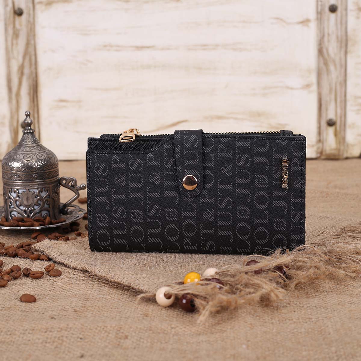 Just Polo Siyah Kadın Cüzdan