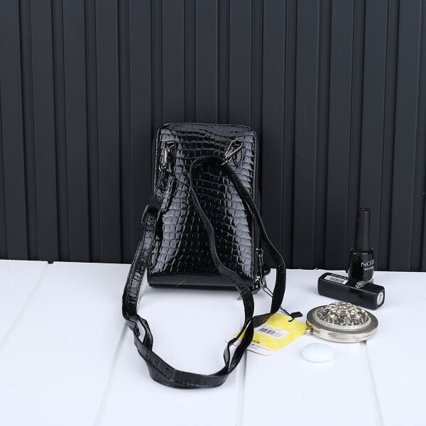 Ççs London Siyah Taşlı Hem Cüzdan Hem Yandan Asmalı Çanta