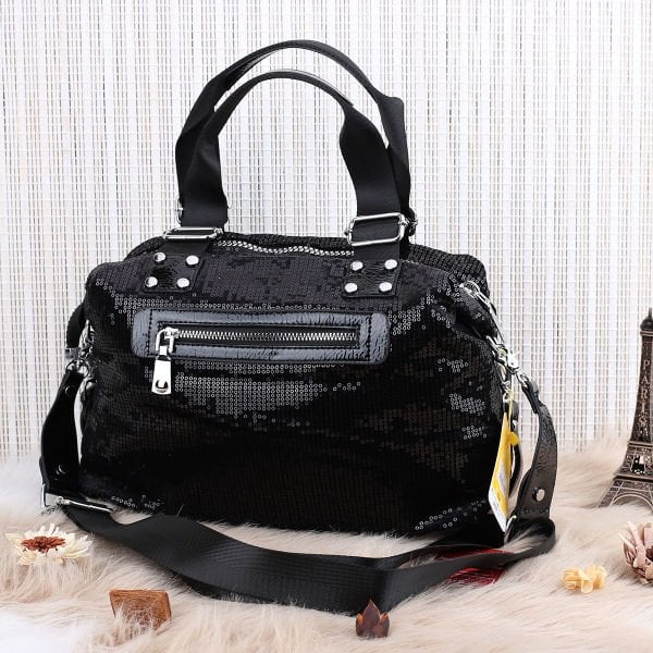 Ççs London Siyah Payetli Kadın Çanta