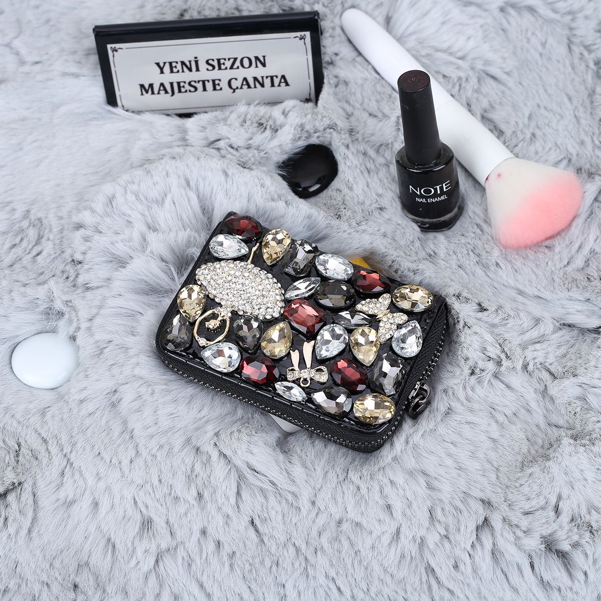 Ççs London Yeni Sezon Küçük Boy Taşlı Cüzdan