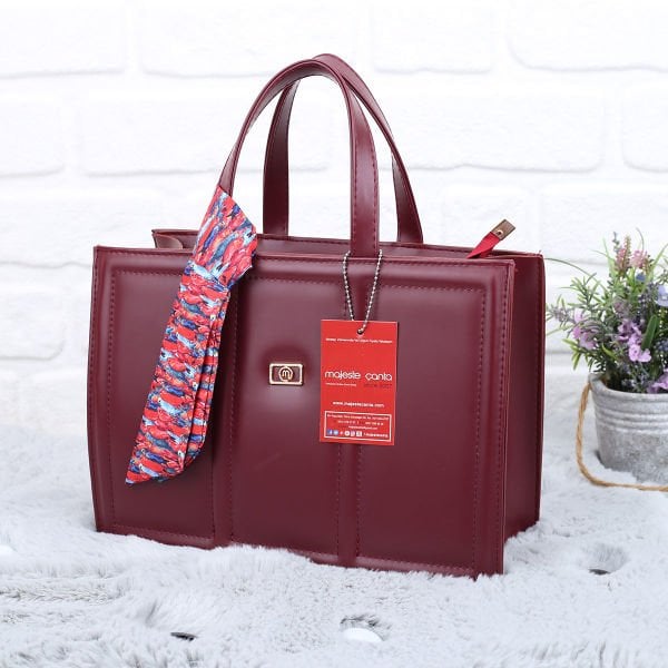 Bordo Kutu Model Kadın Çanta