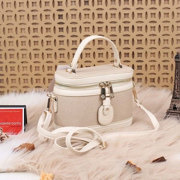 Bej  Kutu Model Yazlık Çanta
