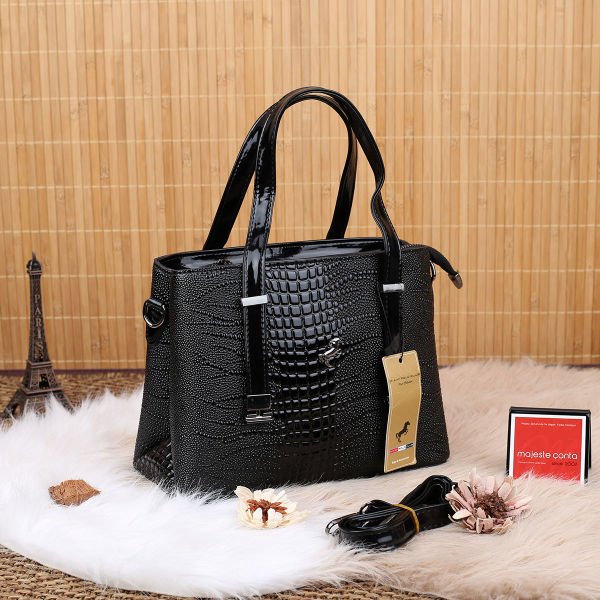 Miami Polo Siyah Rugan Çift Taraflı Kadın Çanta