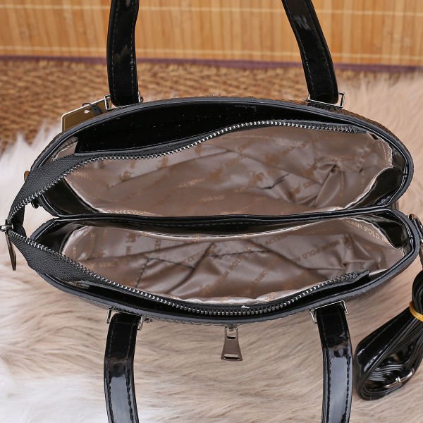 Miami Polo Siyah Rugan Çift Taraflı Kadın Çanta