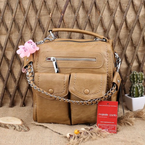 Matthew Cox Camel Hem Sırt Hem Yandan Asmalı Çanta