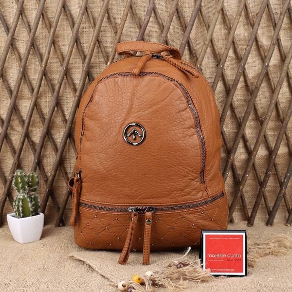 Matthew Cox Yıkama Deri Taba Sırt Çantası