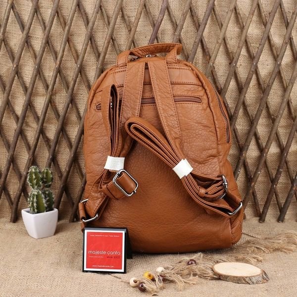 Matthew Cox Yıkama Deri Taba Sırt Çantası