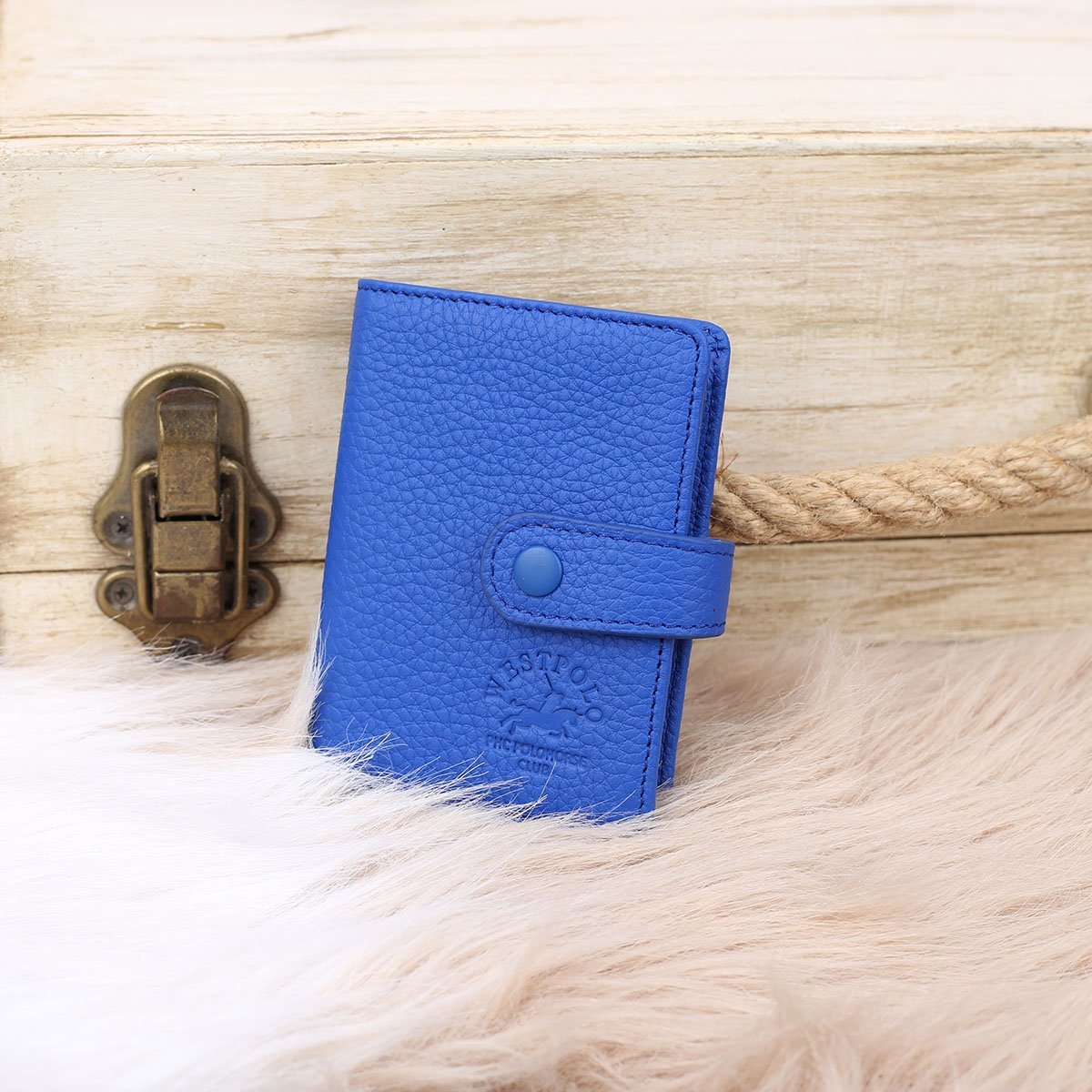 West Polo Hakiki Deri Lacivert Kartlık