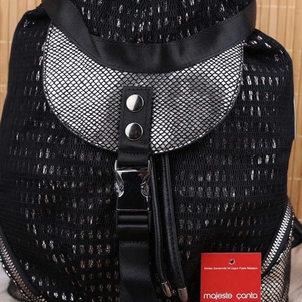 Ççs london Şapkalı Siyah Sırt Çantası