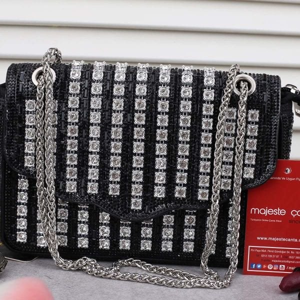 Ççs london Yeni Sezon Siyah Taşlı Kadın Çanta