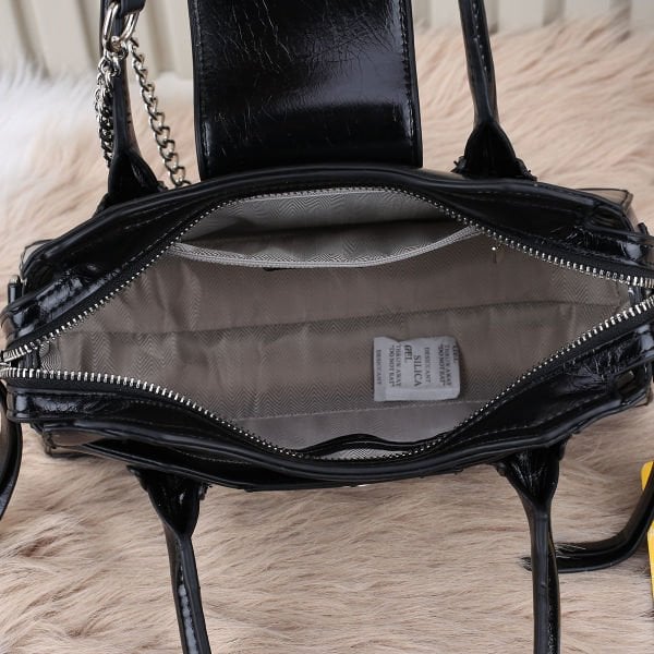 Ççs London Siyah Parlak Kadın Çanta