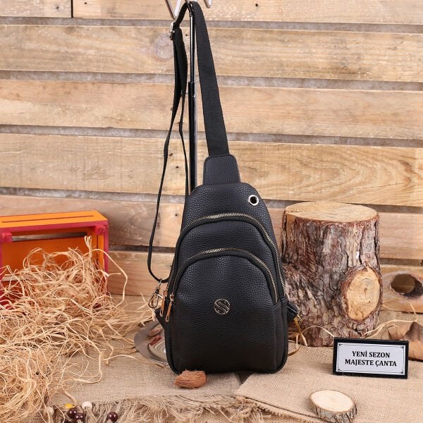 Sanmorris Siyah Body Bag Göğüs Çantası
