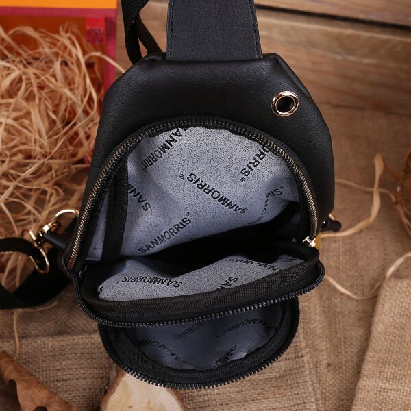 Sanmorris Siyah Body Bag Göğüs Çantası