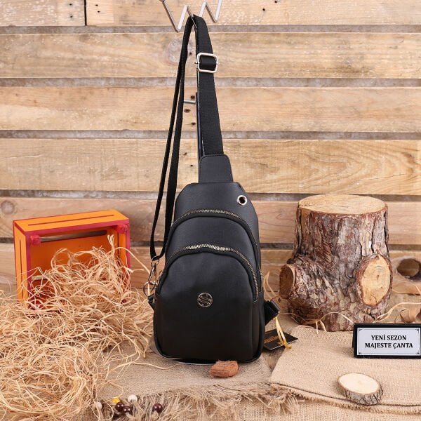 Sanmorris Siyah Body Bag Göğüs Çantası
